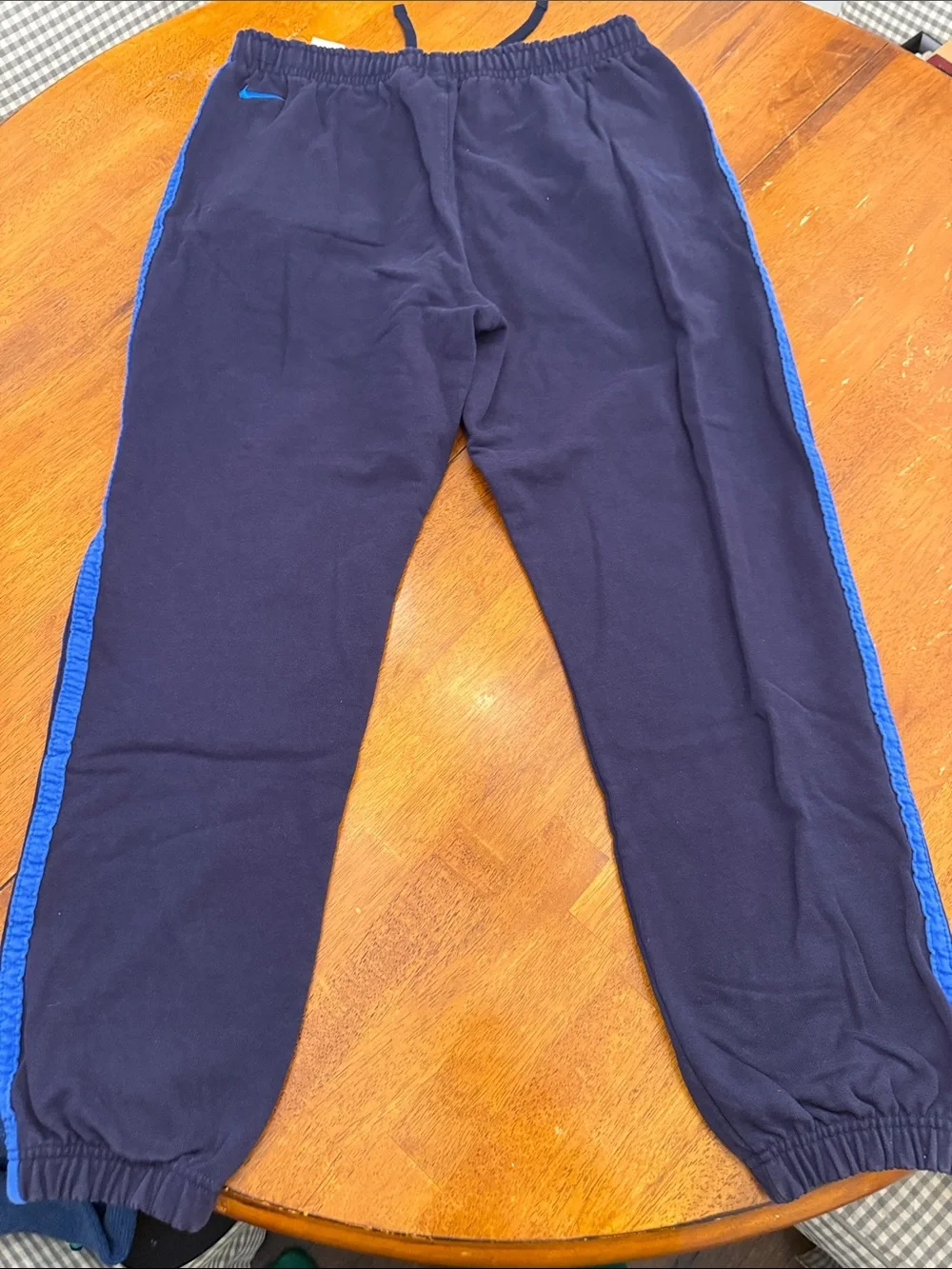 Nike Navy Sweatpants with Royal Blue Side Stripes xl